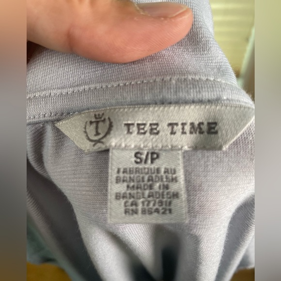 Tee Time Men’s Grey Collared Golf Shirt Small - Picture 4 of 6